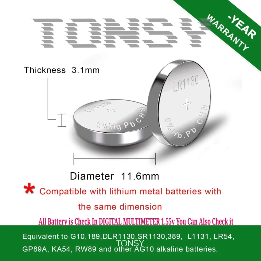 lr1130 battery equivalent